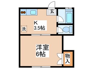 市川ハイツＡの物件間取画像